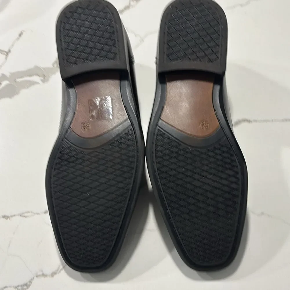 Bruno Marc Men's Black Square Toe Oxfords Dress Shoes Classic Slip on Formal 8.5
